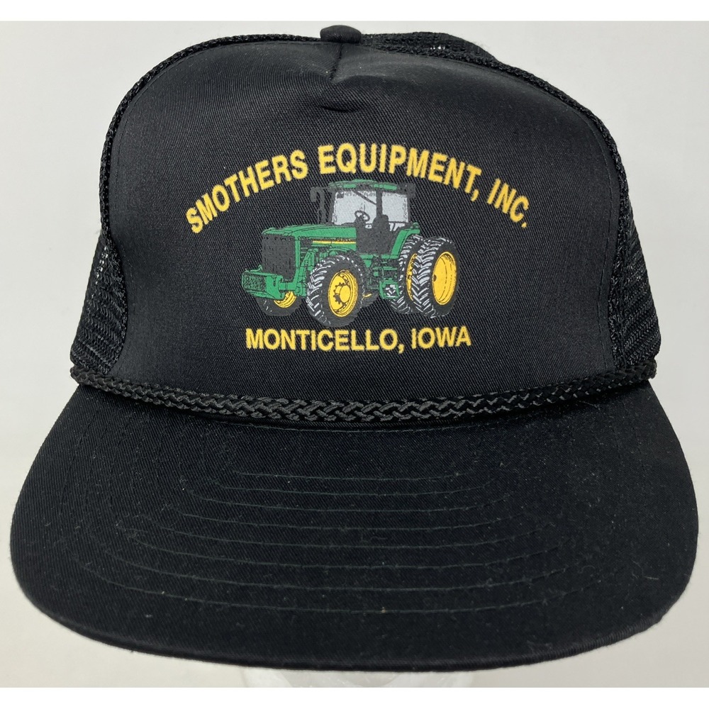 Vintage John Deere Smothers Equipment Inc Monticello Iowa‎ Tractor Snapback Hat